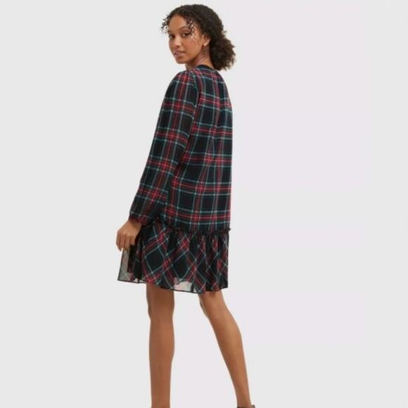 Draper James Rosanne Tartan Plaid Swing Shift Dress Sz Medium Lightweight EUC - Picture 4 of 15